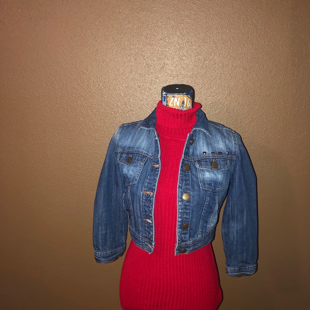 Super cute I love H81 Shorty Denim Jacket